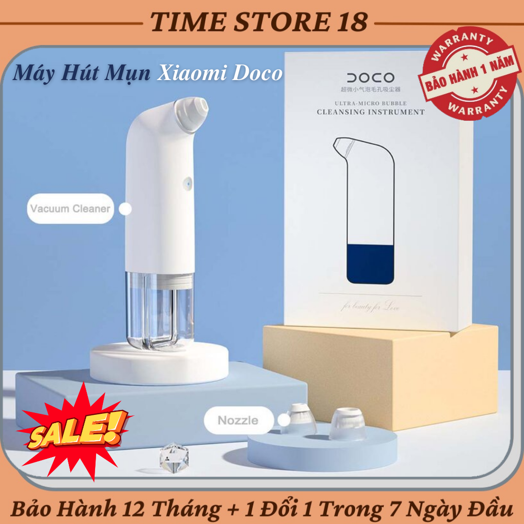 Máy hút mụn Xiaomi Doco chính hãng - Máy hút mụn cầm tay giúp hút sạch mụn đầu đen, mụn cám, loại bỏ mụn và bã nhờn