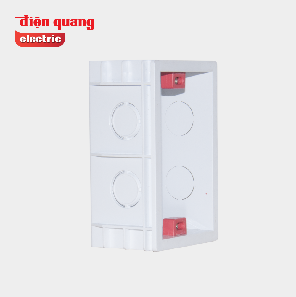 Set 2 Hộp đế âm tường DQHome ĐQ IW1 BB WR (màu trắng đỏ)