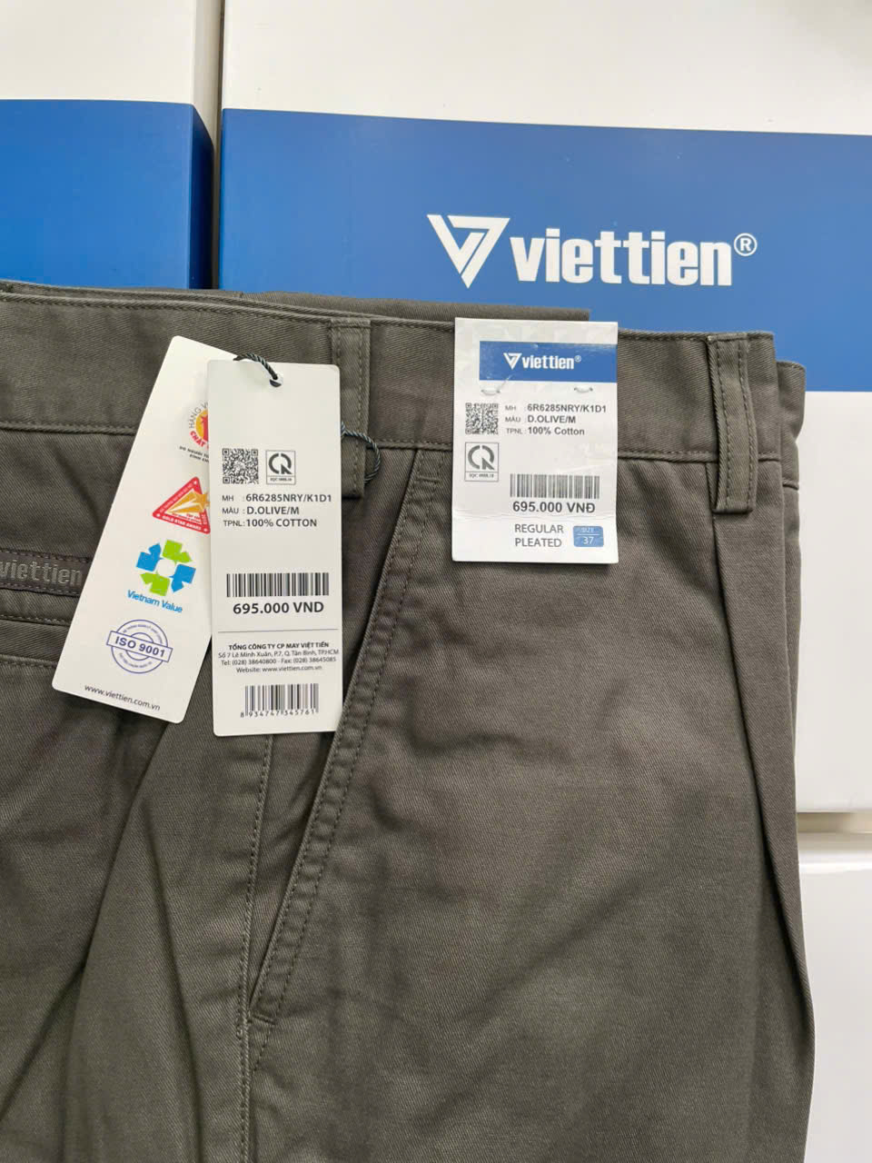  Quần Kaki Việt Tiến  có ly  6R6285  