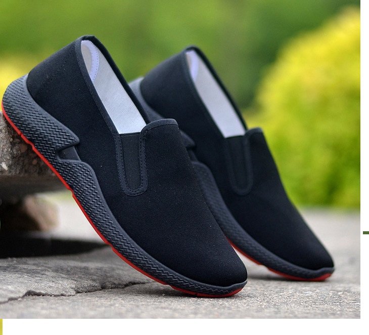 Giày lười nam nam sneakers màu đen tre trung kiểu dáng mới ôm chân nhẹ thoáng tăng ma sát dùng đi học đi chơi sự kiện ngoài trời S 50