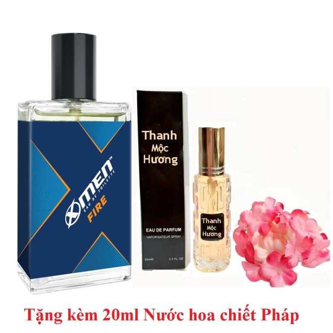 Nước hoa Xmen Fire / Xmen wood 50ml (mẫu mới của Xmen Active) ko/tặng kèm 20ml nước hoa chiết Pháp hương hoa ngẫu nhiên