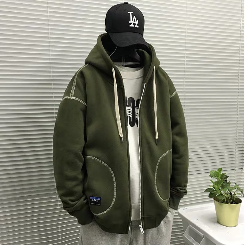 [HCM]ÁO KHOÁC HOODIE NAM DAY KÉO VIỀN CHỈ NỔI TINH TẾ ĐẲNG CẤP