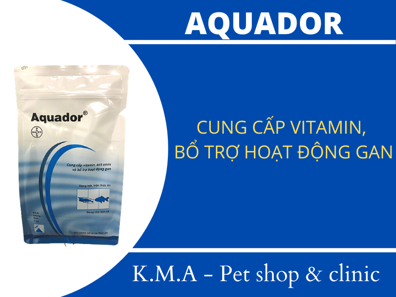 AQUADOR (GÓI 1KG) –  Bổ sung vitamin, acid amin, bổ gan cho tôm, cá koi, cá cảnh -