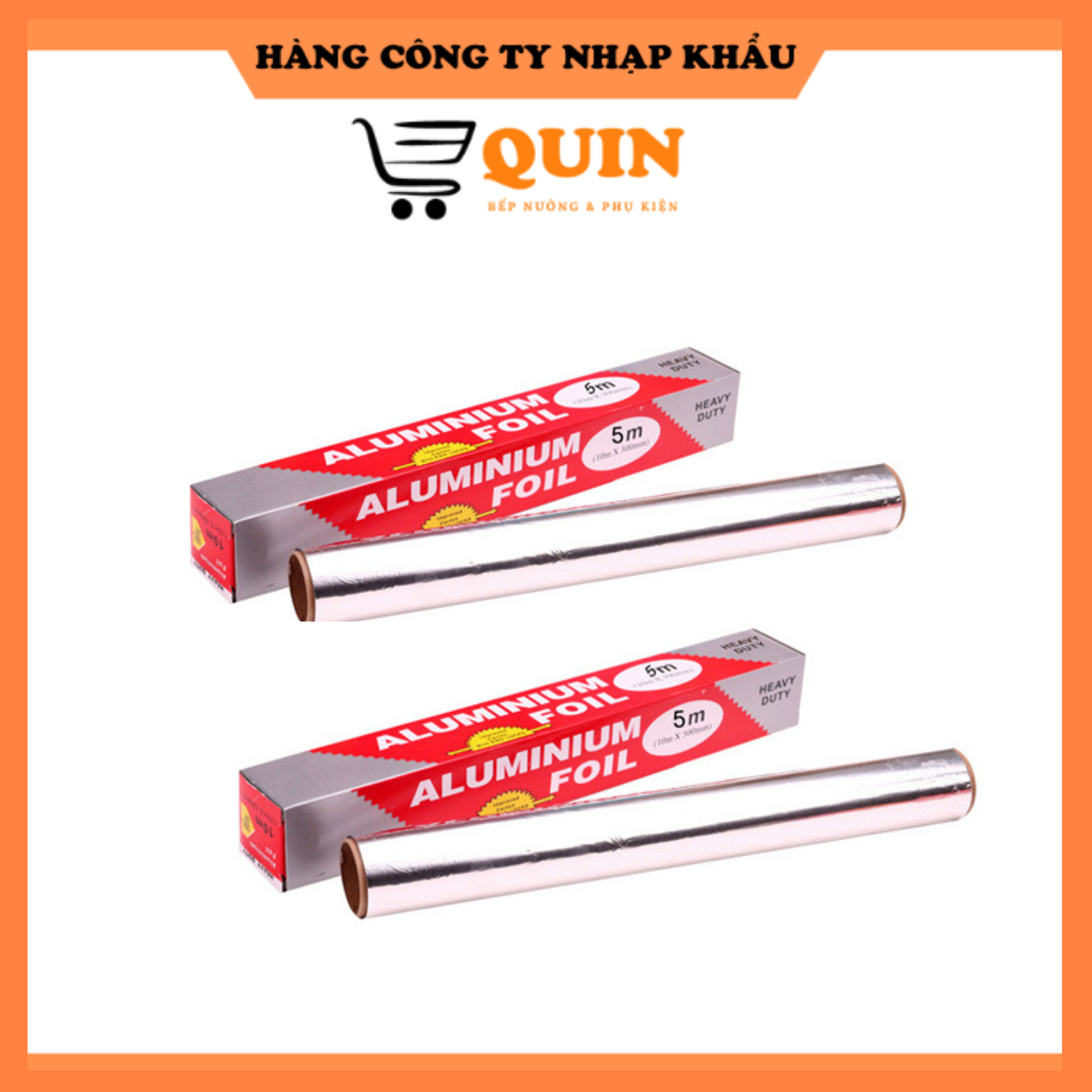 Combo 2 cuộn Giấy Bạc Nướng Bánh Nướng thịt tiện dụng Giấy bạc nướng đồ ăn QUIN