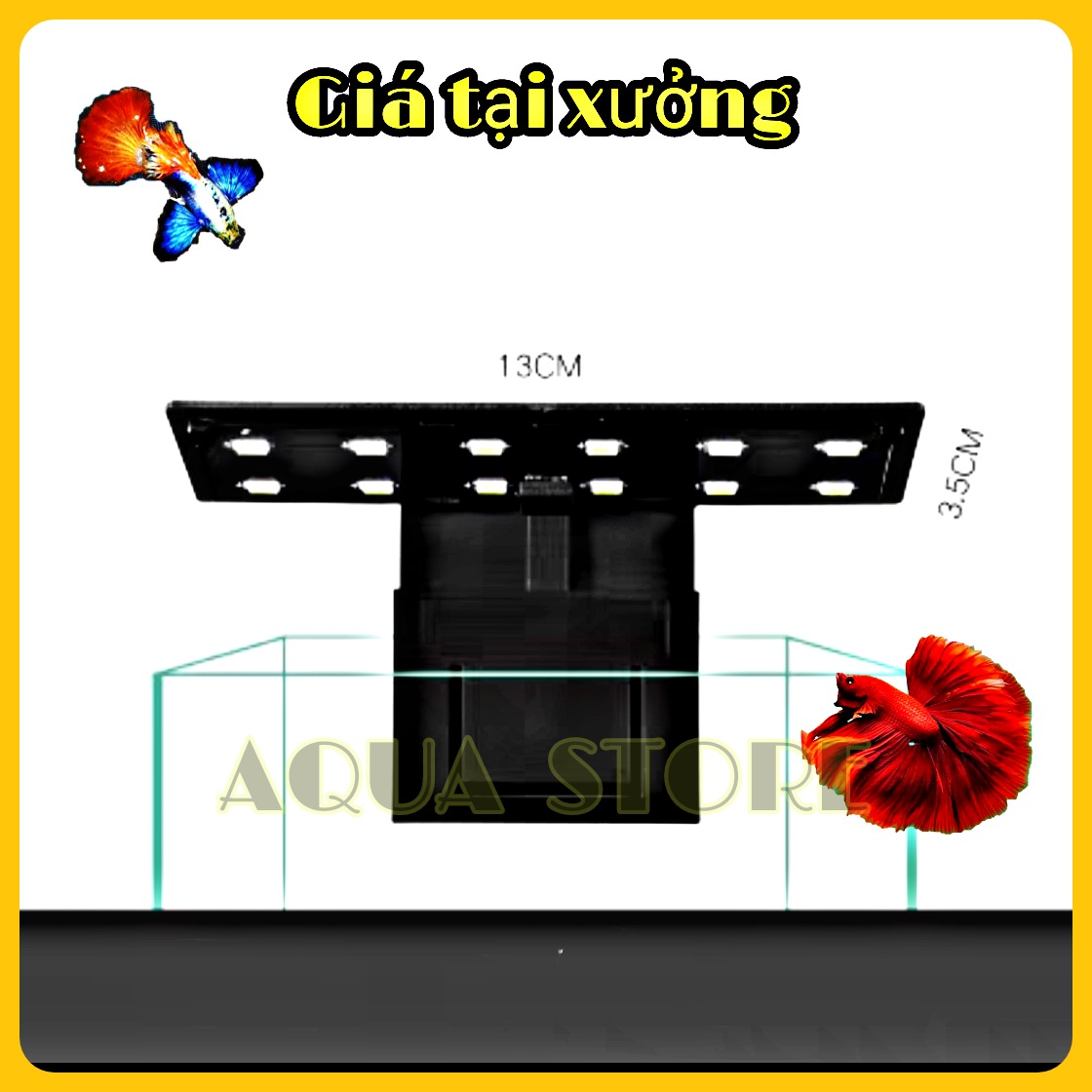 Đèn led kẹp cao cấp x3 6w - dùng cho bể cá cảnh hồ thủy sinh