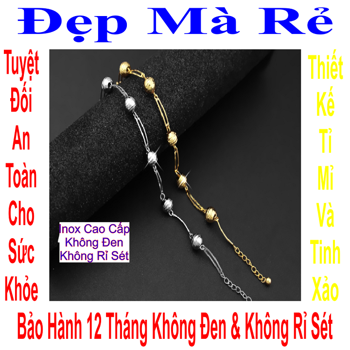 Lắc chân trẻ em inox Đẹp Mà Rẻ cách điệu bi chạm khắc xinh xắn - An toàn cho trẻ - Cam kết 1 đổi 1 nếu hoen , gỉ sét
