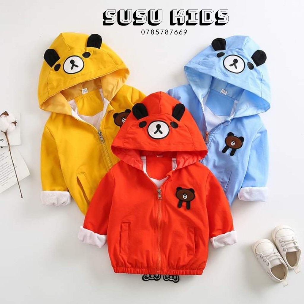Aó khoác dù bé trai bé gái 2 màu - 2 lớp cực dễ thương -
