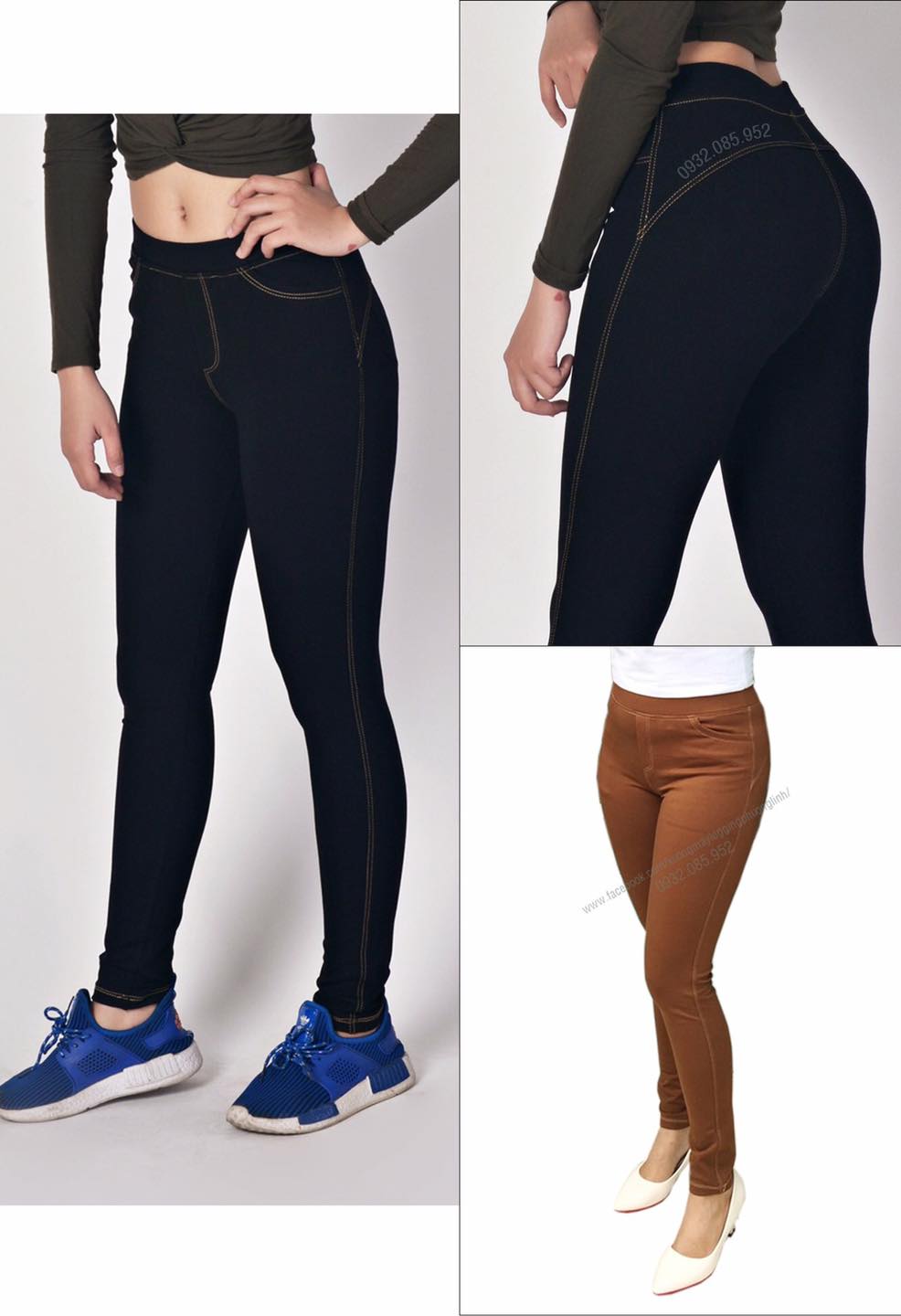Quần legging giả jean nâng mông từ 40 đén 85 kg
