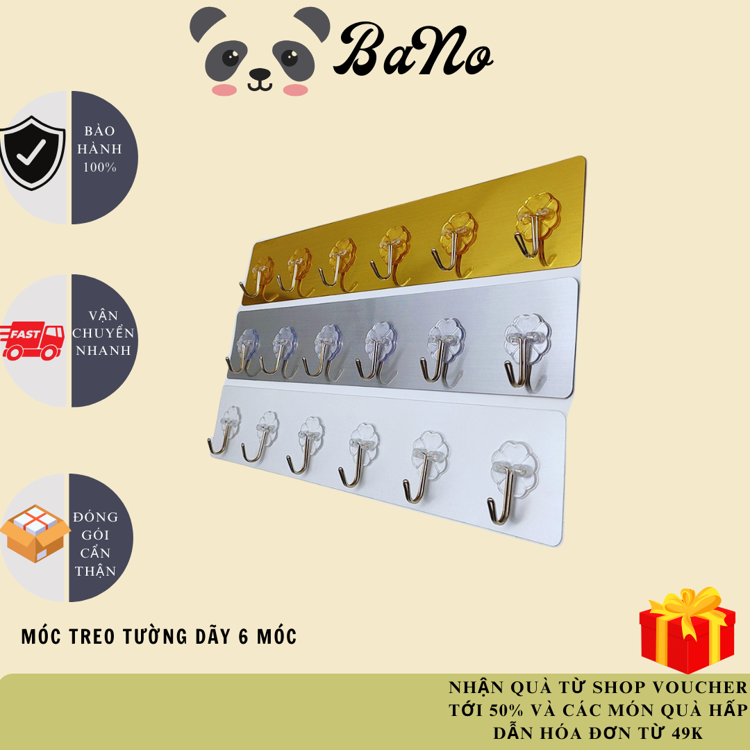 Mốc treo tường nguyên khối 6 cái
