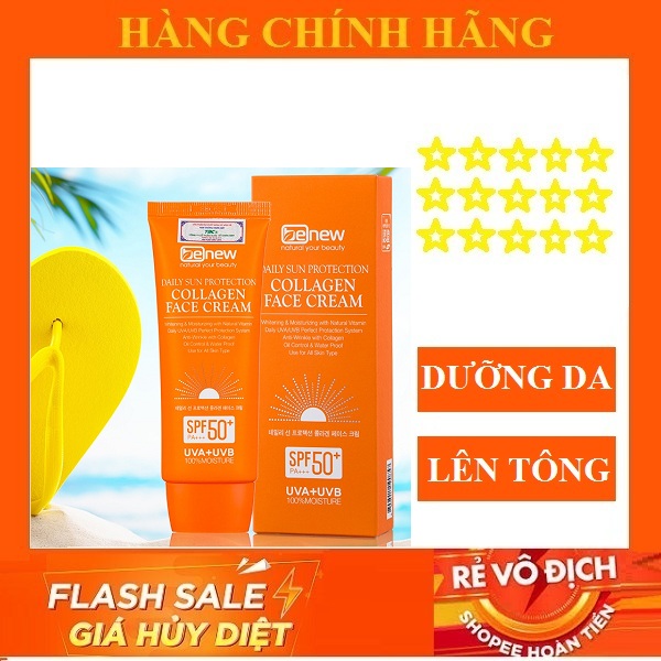 Benew kem chống nắng không trôi, trắng da lên tông spf 50 pa+++ tinh chất collagen Benew Hàn quốc 70ml/Hộp