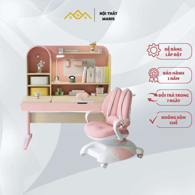 Bàn học sinh thông minh, bàn học sinh tăng giảm chiều cao, bàn học sinh tiện dụng chống gù chống cận nội thất maris