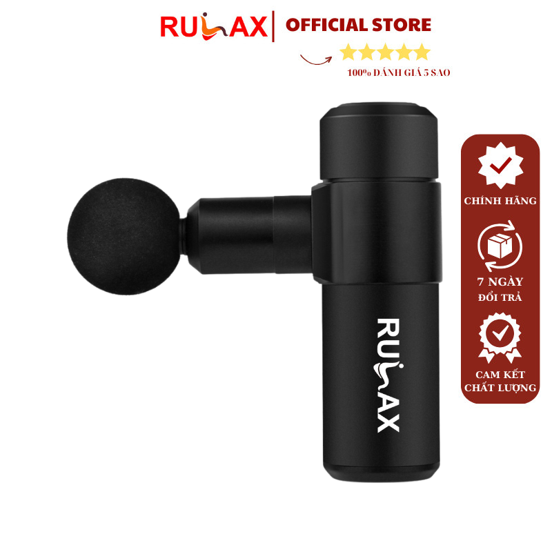  Máy Massage Cầm Tay Mini RULAX -Máy Massage 4 Đầu Thay Thế Lực Đấm Mạnh Dung Tích Pin Sử Dụng Lâu - Súng Massge Cầm Tay Nhỏ Gọn Đa Năng Massage Toàn Thân Giãn Cơ Bắp Hiệu Quả Bảo Hành 12 Tháng 