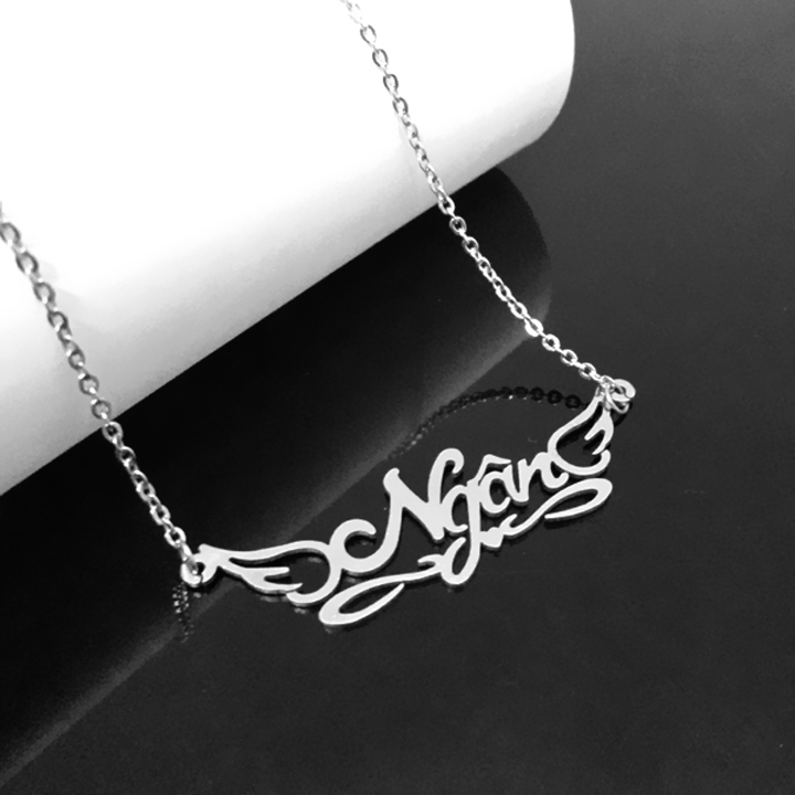 DÂY CHUYỀN INOX TÊN NGÂN, VÒNG CỔ CHỮ NGÂN TT068 - đẹp, không đen, không gỉ, chuẩn thời trang