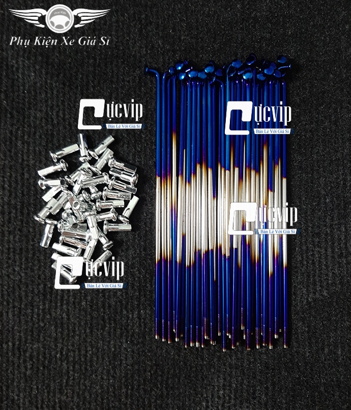 Bộ Căm 2 Màu 1.57 (1 Bánh Đùm) Wave, Dream, Future, Exciter, Winner, Vario 2018 MS3007