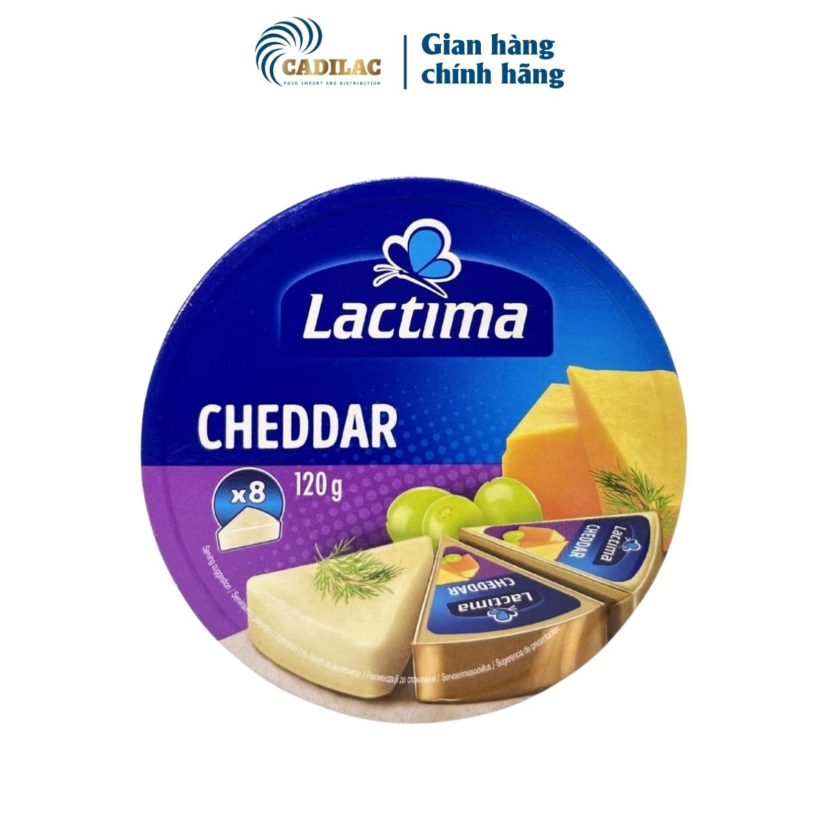 Phô Mai Lactima Cheddar Portions 120g