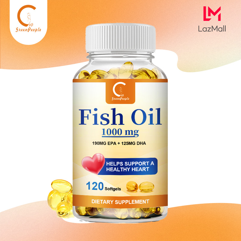 GPGP GreenPeople Dầu cá tự nhiên cô đặc với axit béo Omiga-3 giúp hỗ trợ sức khỏe não bộ và tim mạch Chế độ ăn uống dinh dưỡng