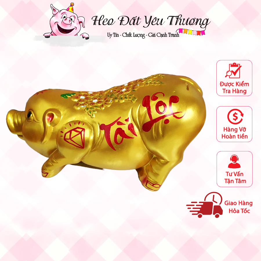 Lợn đất to khổng lồ hoa nổi cực đẹp
