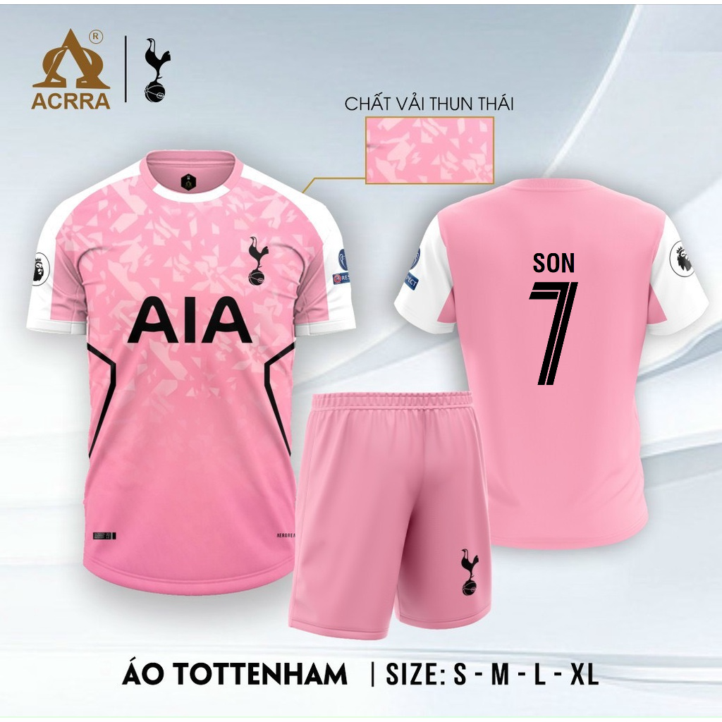 [ Giá tốt ƞhất ]  Bộ Quần Áo Tottenham Hotspur Hồng, Trắng Xanh - Tùy chọn. Quần áo đá banh, áo bóng đá Nam Nữ