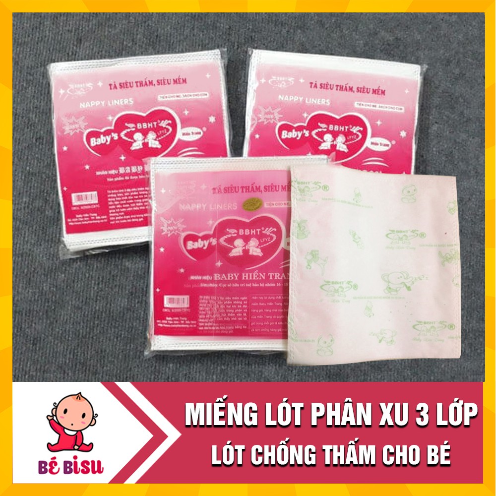[Xả Hàng] Tấm Lót Phân Xu Màu Tím 4 Lớp Hiền Trang 17 Miếng