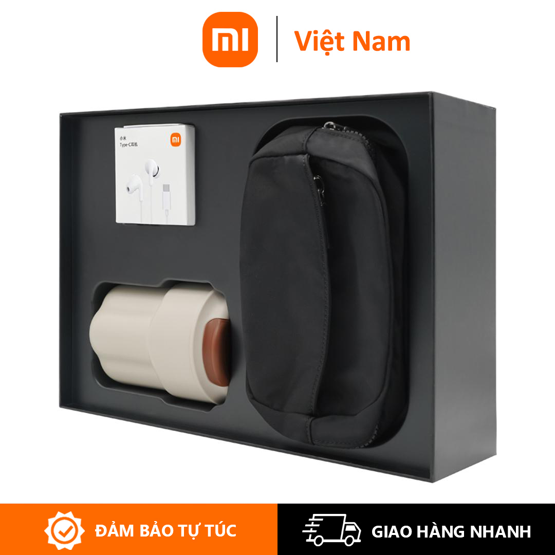 Xiaomi Selection Hộp Quà Tặng Giữ Nhiệt Cốc Túi Bảo Quản Cổng Type C Lót Tai Nghe Túi Cốc Bộ Ba Món Thích Hợp Cho Tai Nghe Máy Tính Bảng