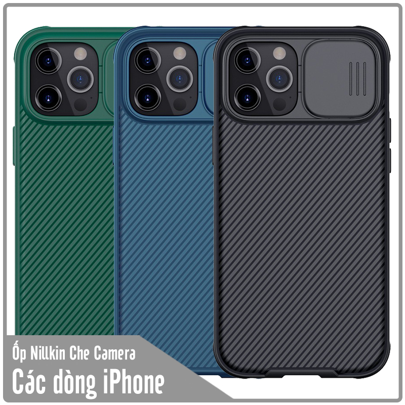 Ốp lưng cho iPhone 12 - iPhone 12 Pro - iPhone 12 Pro Max Nillkin CamShield che camera