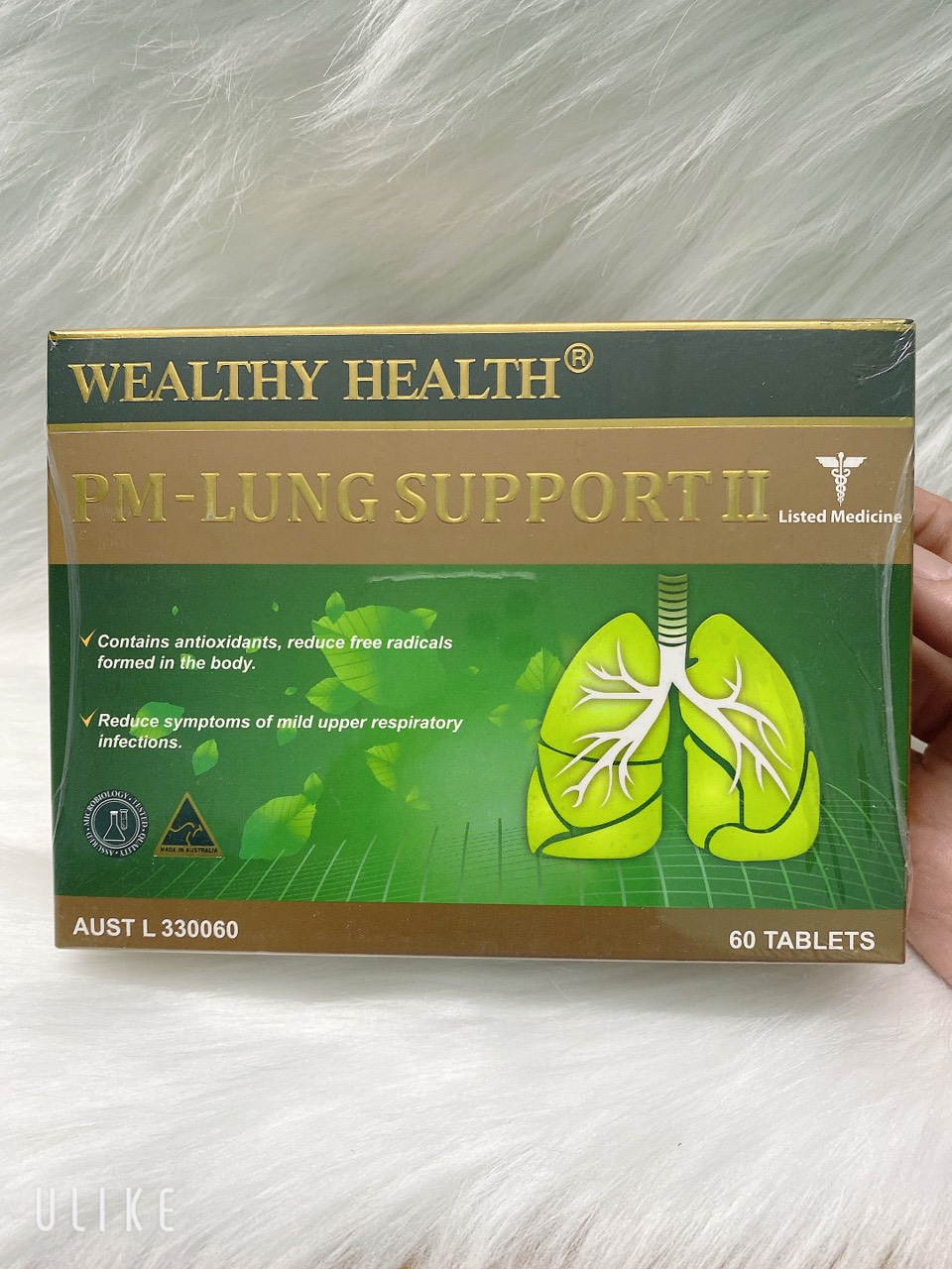 Viên uống bổ phổi Wealthy Health PM Lung Support 60 của Úc