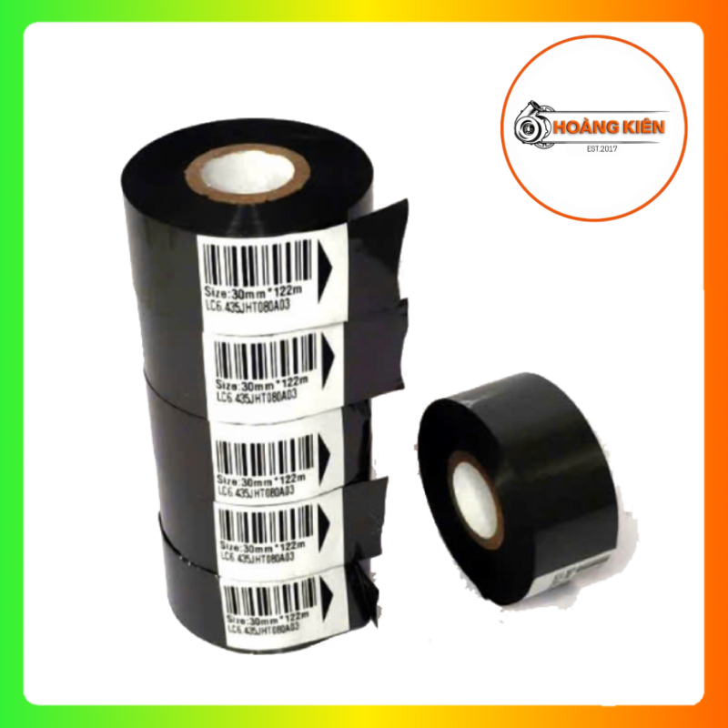 5 Cuộn mực in date DY8 , HP241 LC6 - 30mm x 122m - Mực in nhiệt Ruy Băng, In Hạn Sử Dụng
