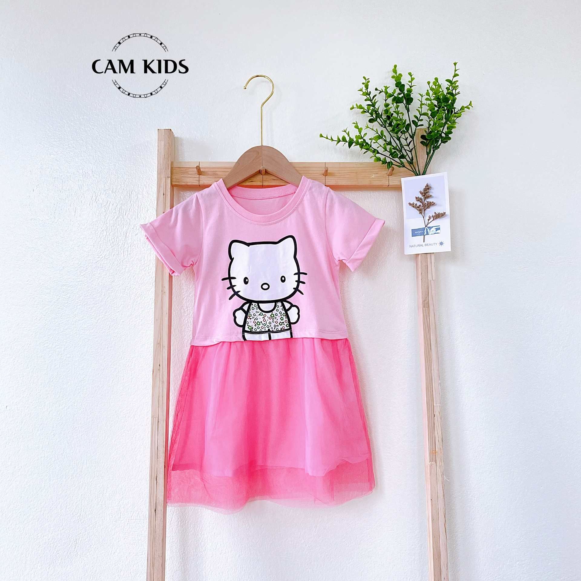 Váy bé gái mùa hè voan tutu hình mèo kitty dễ thương LITTLE MAVEN