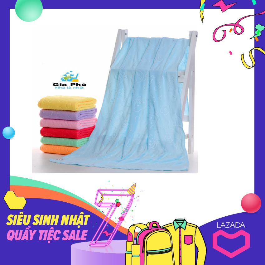 Khăn tắm 100% Microfiber thấm nước, mềm mại Gia Phú 70x140cm