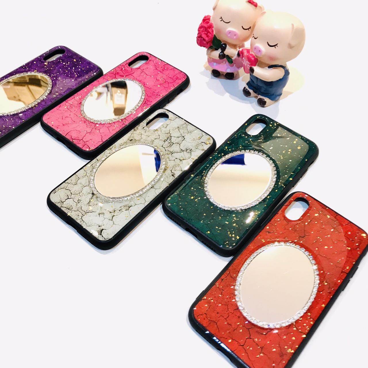 Ốp Lưng Có Ánh Nhũ Kèm Gương Soi Cực Sang Trọng Cho Các Dòng Iphone