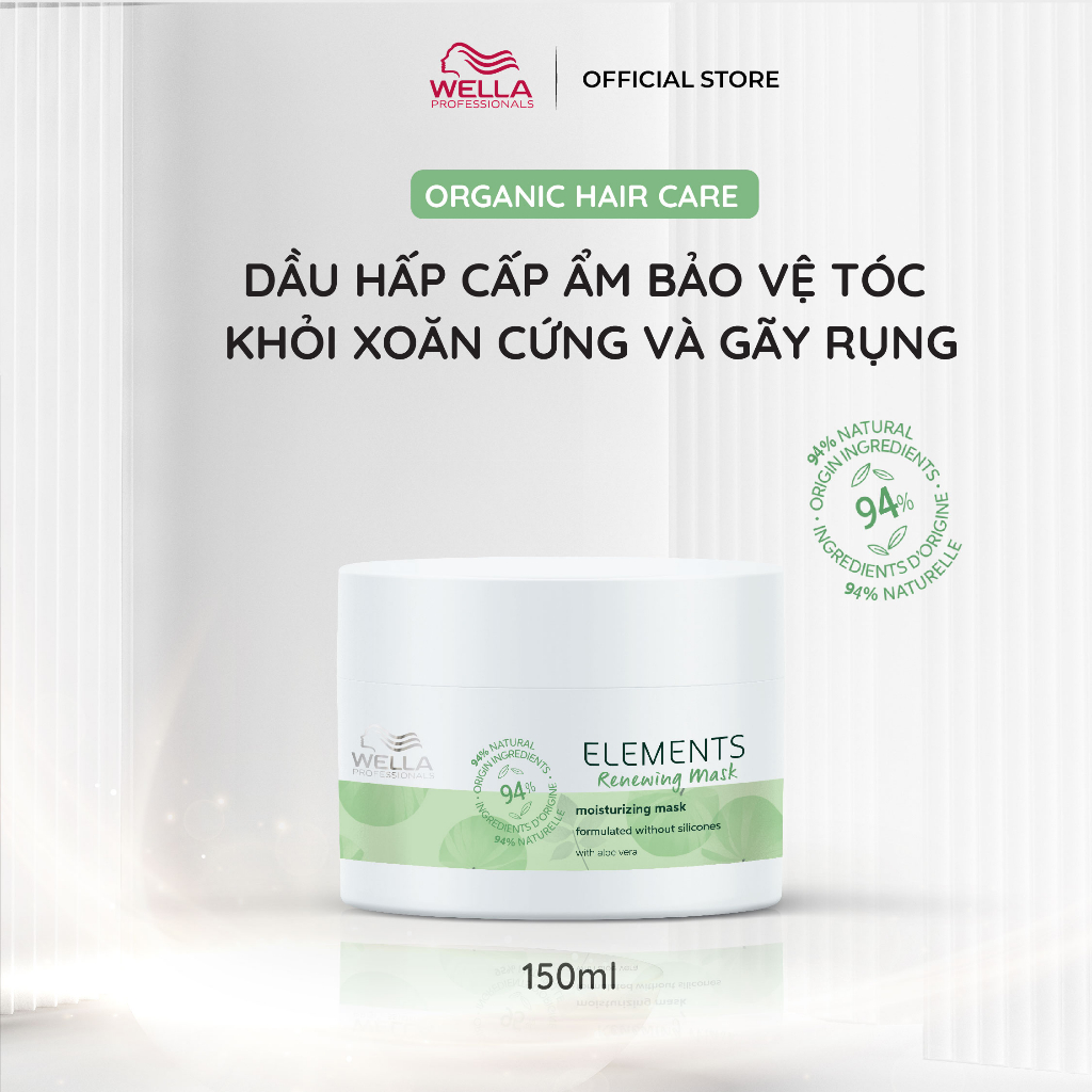 Dầu Hấp Wella Elements Phục Hồi Độ Ẩm, Nuôi Dưỡng Và Bảo Vệ Sợi Tóc Cao Cấp Elements Renewing Mask 2022
