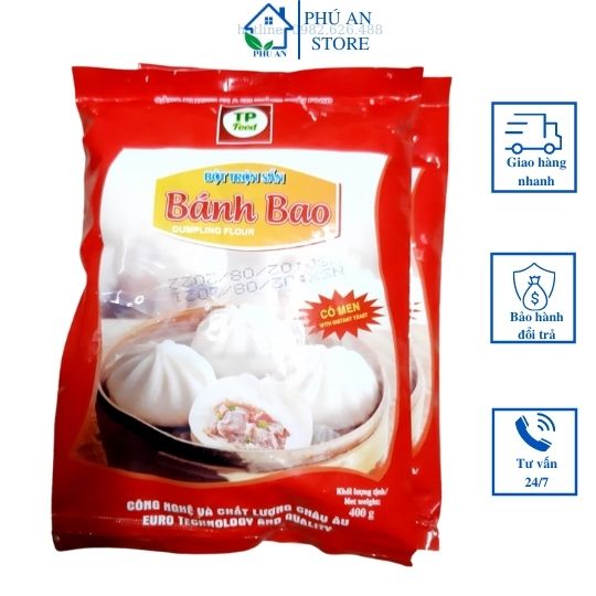 Bột làm bánh pha sẵn bánh bao - bánh xèo cốt dừa - bánh cuốn gói 400g