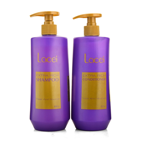 Combo dầu gội và xả lacie . dầu gội+xả tóc siêu mượt lacei tím 800ml