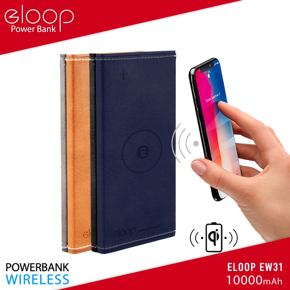 Pin Sạc Dự Phòng ELOOP EW31, Dung lượng 10.000mAh, Hỗ trợ Sạc Không Dây - Hãng Phân Phối Chính Thức
