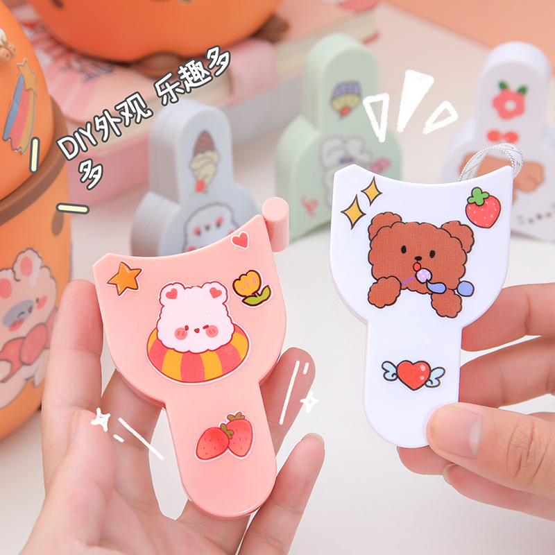 Thước cuộn mini hình sticker sự dụng đo eo,quần áo siêu đáng yêu