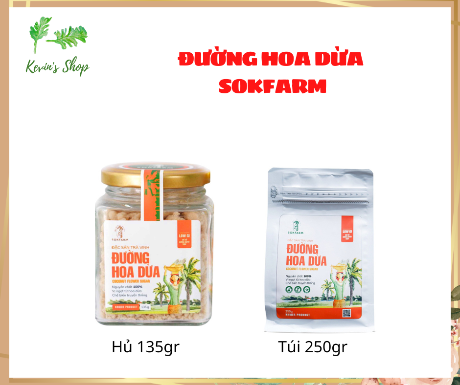 Đường mật hoa dừa Sokfarm, đặc sản Trà Vinh