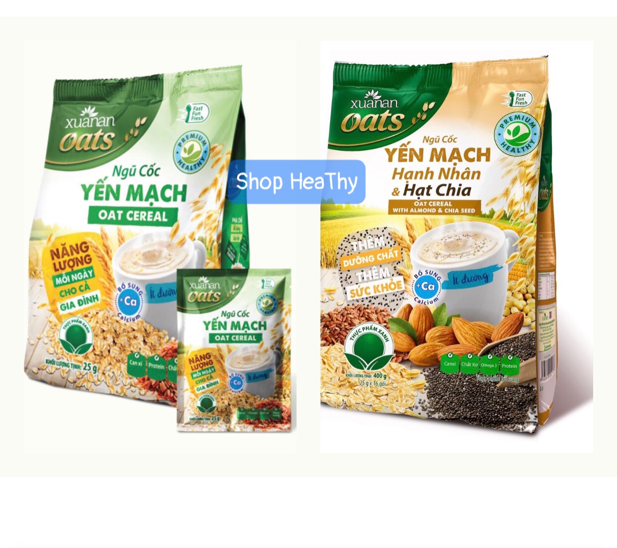 ComBo NC Yến Mạch 400gr + NC Hạnh Nhân 400gr -  Tặng 1 Gói Y.Mạch