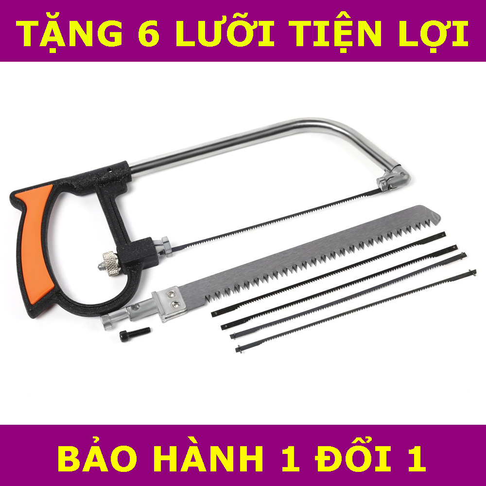Tặng 6 Lưỡi Tiện Dụng - Bộ cưa đa năng 6 lưỡi tiện dụng sắc bén, Bộ cưa cầm tay đa năng thủ công mỹ nghệ, Cưa gỗ, Cưa sắt, Cưa đa năng Hàng Chuẩn giá rẻ, Lưỡi Cắt Sắt