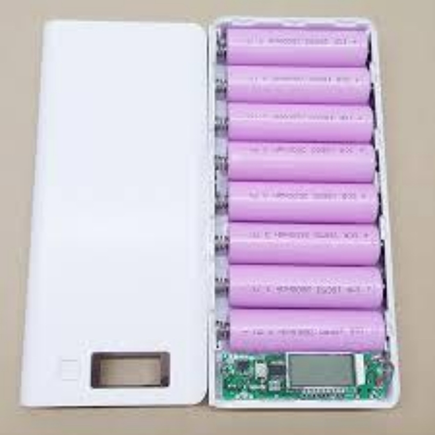 [ Tặng 8Pin] Box sạc 8 cell dự phòng dùng pin 18650 có màn hình LCD Home smart (Trắng, chưa Pin), mạch sạc dự phòng, mạch sạc pin 18650, box sạc 8 cell, pin dự phòng Home smart