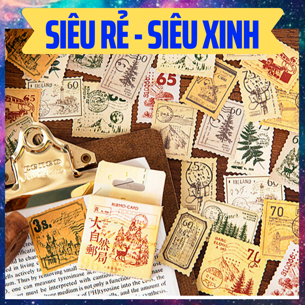 Sticker vintage tem du lịch phong cách cổ điển trang trí sổ tay