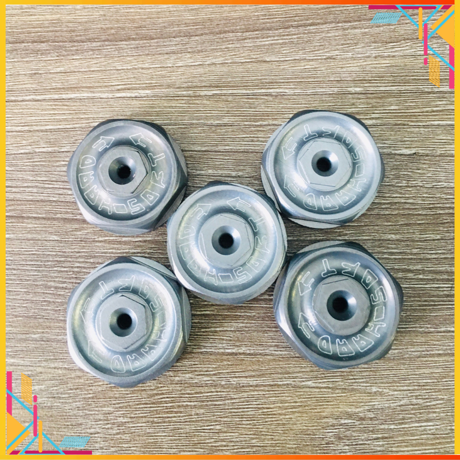 Nút nhôm tăng chỉnh phuộc ohlins_cnc màu xám khói