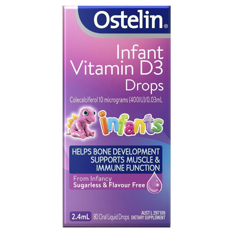 Ostelin infant vitamin d3 drops 2.4ml - hàng úc