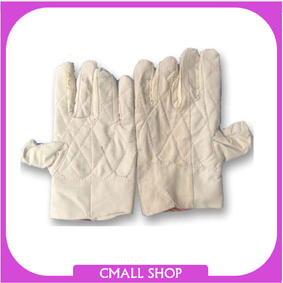 Combo 5 Đôi Găng Tay Vải Bạt Trắng, Găng Tay Thợ Hàn, Găng Tay Cơ Khí