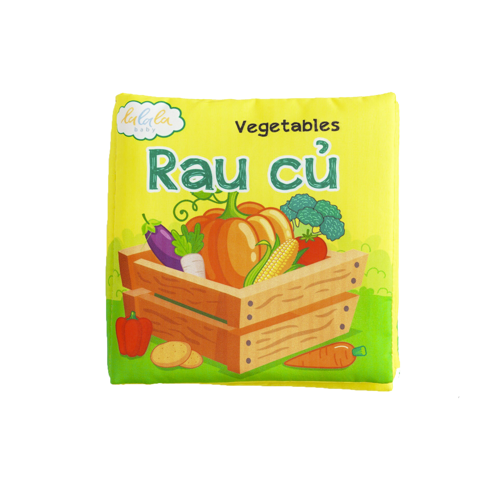 Sách Vải Lalala Baby - Cuốn Sách Đầu Đời Cho Bé Sơ Sinh - Song Ngữ Chủ Đề Rau Củ