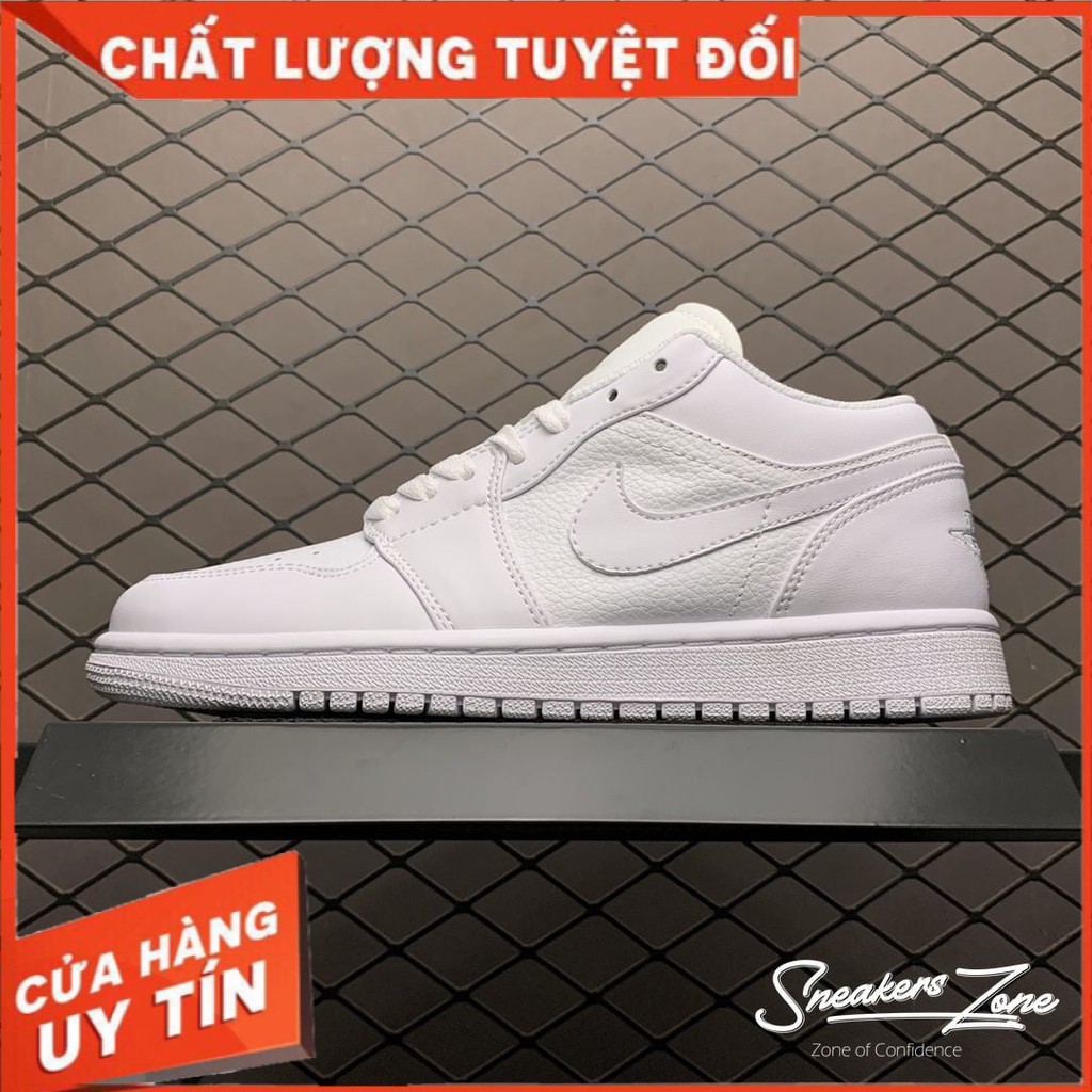 (FREESHIP+HỘP+QUÀ) Giày Thể Thao AIR JORDAN 1 Low Full White Full Trắng Cổ Thấp Cực Phong Cách SNEAKERS WORLD
