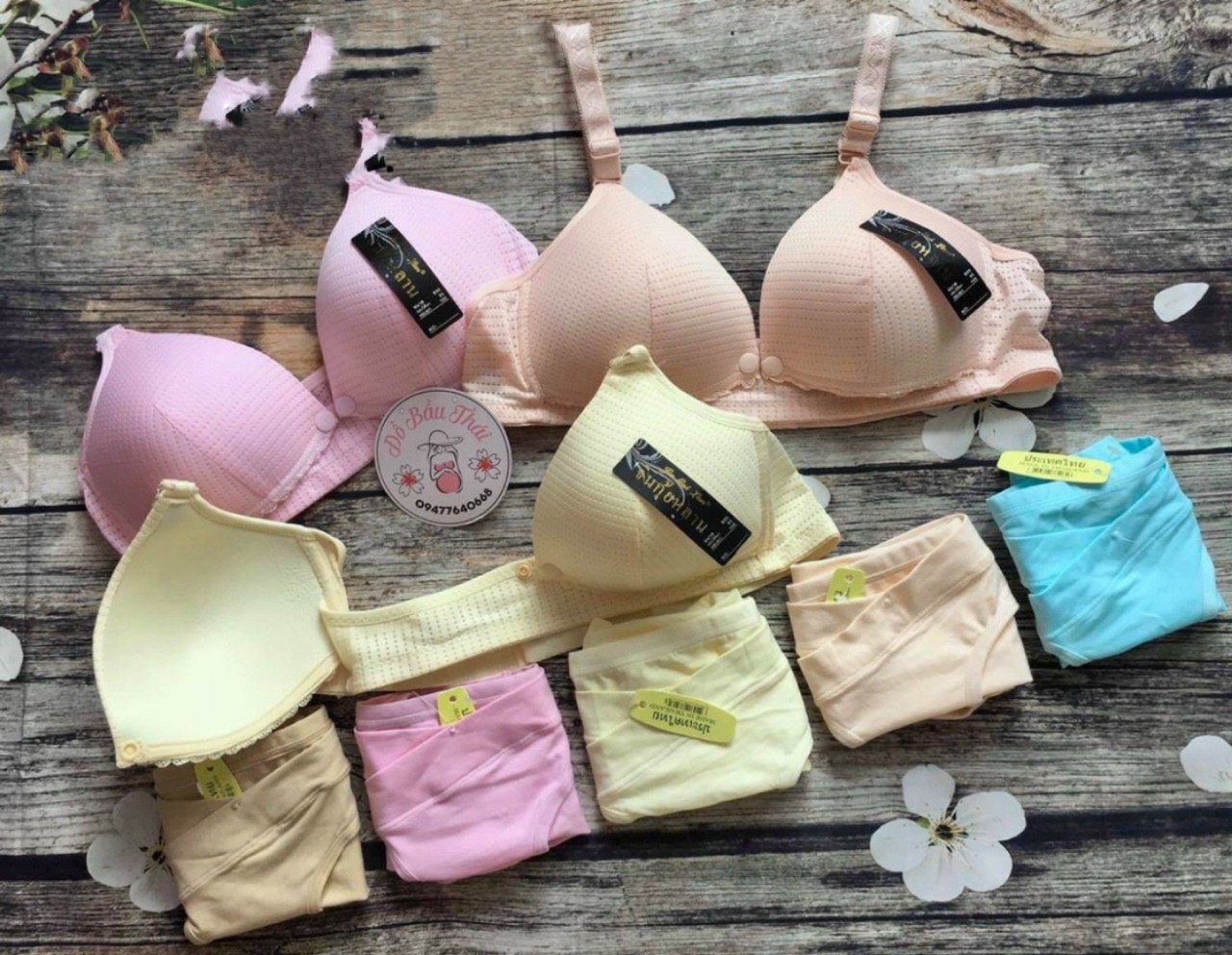 Áo ngực cho con bú, Set 2 áo bú loại mở cúc trước tiện lợi