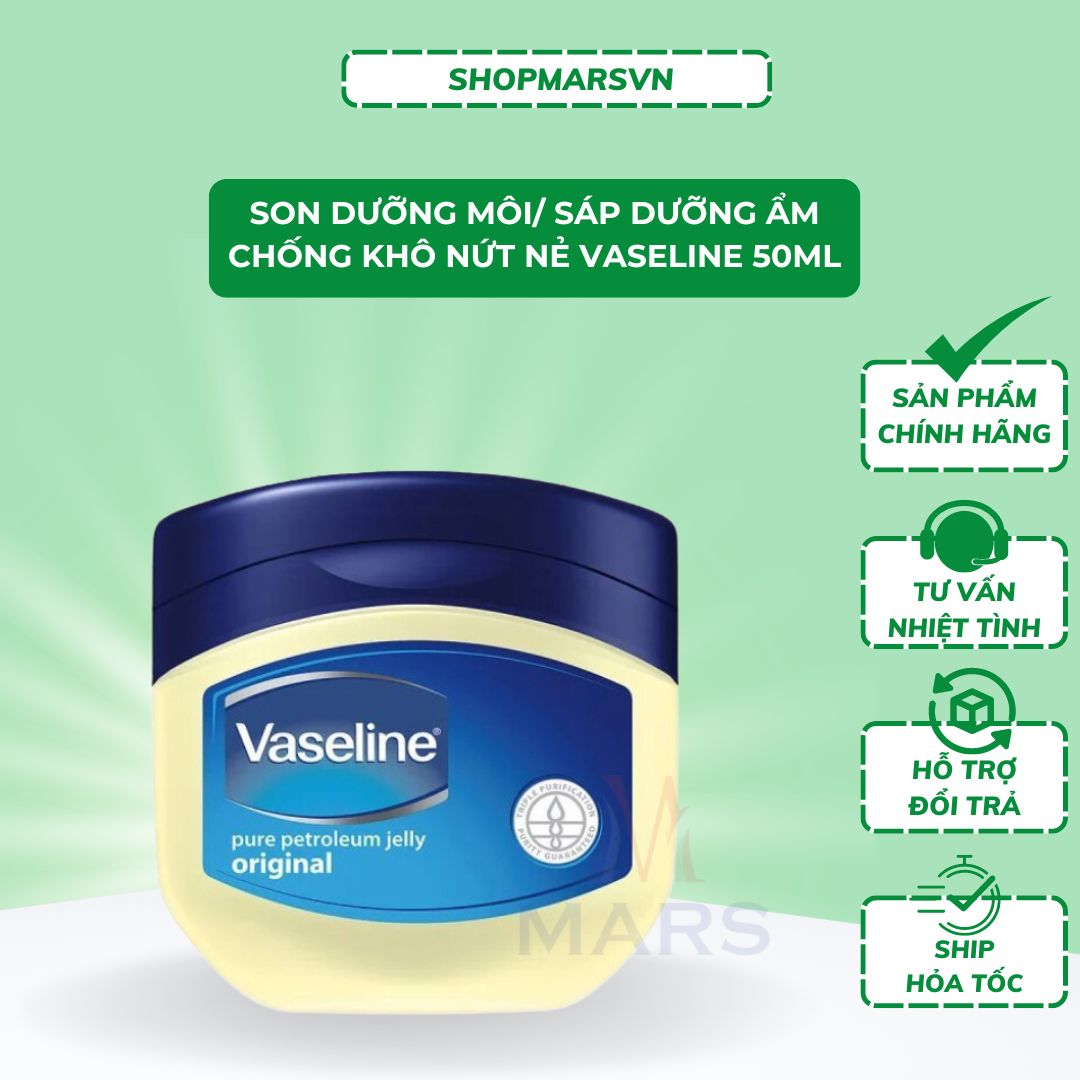 Son dưỡng môi/ Sáp dưỡng ẩm chống khô nứt nẻ Vaseline 50ml