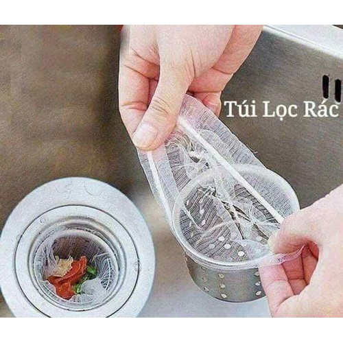 100 túi lưới lọc rác bồn rửa bát