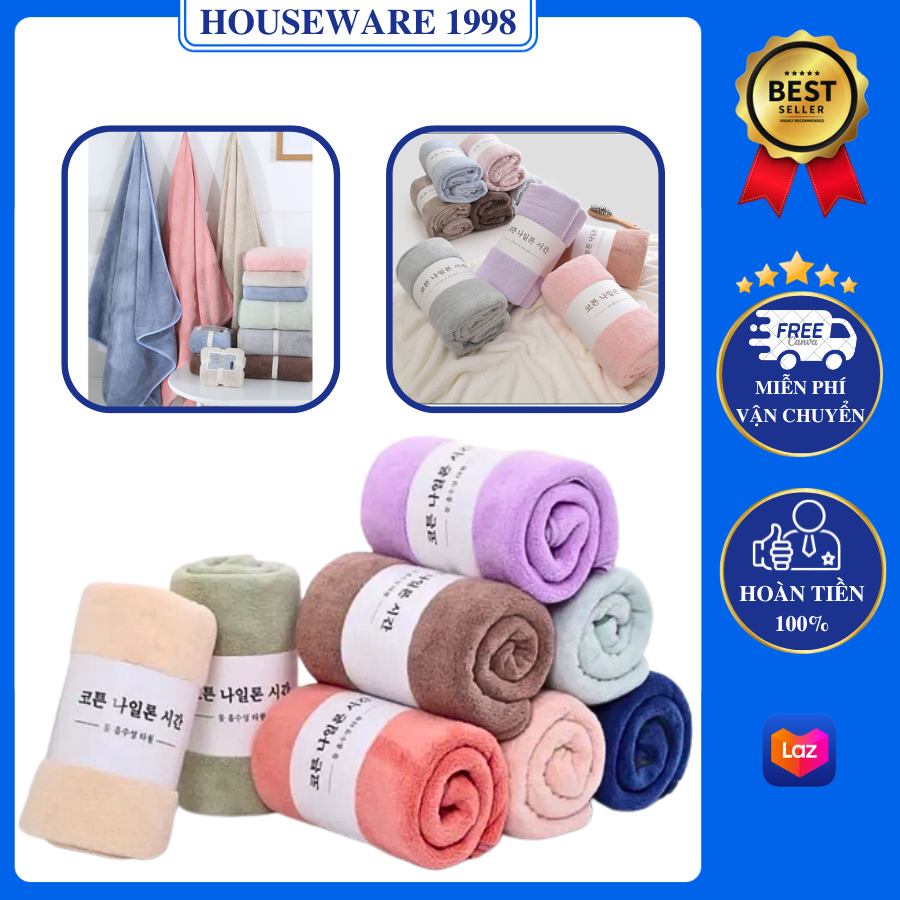 Khăn tắm hàn quốc 70-140cm cao cấp, Khăn tắm lông cừu hàn quốc, Khăn tắm toàn thân, Khăn Hàn Quốc Lông cừu - Houseware 1998