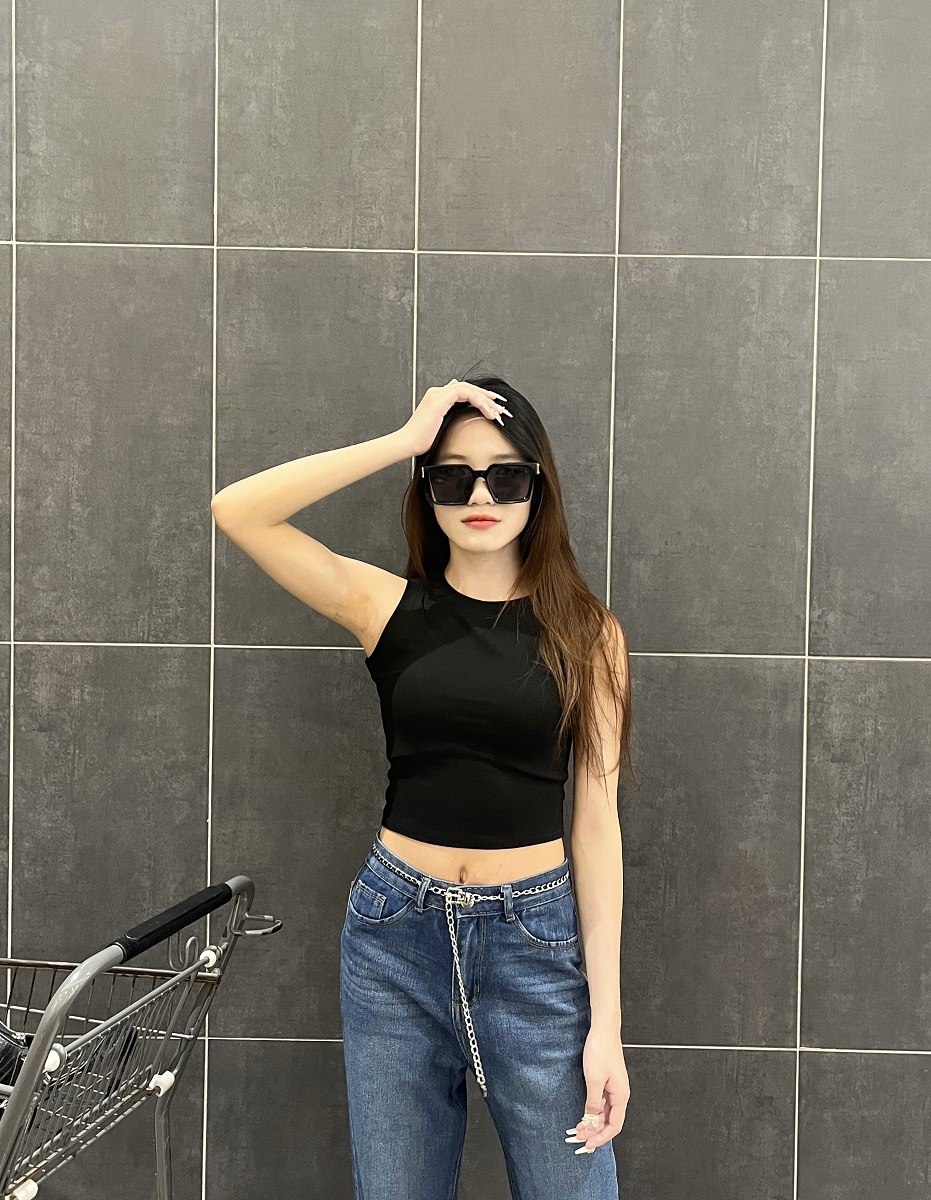 Áo Ba Lỗ Croptop Nữ Dáng Ôm Body Misoul,Áo Croptop Nữ Ba Lỗ Chất Cotton Bozip Thoáng Mát FreeSize 187